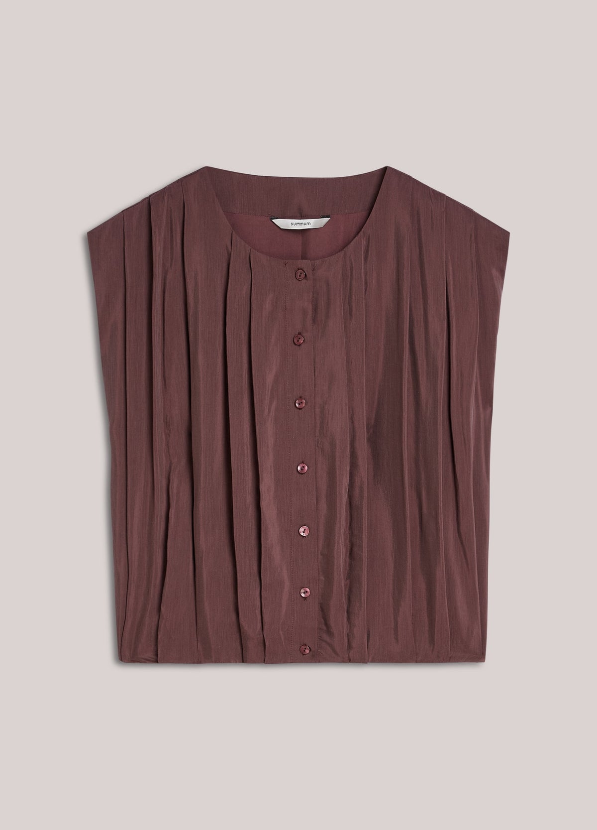 Pleated Blouse with Sheen