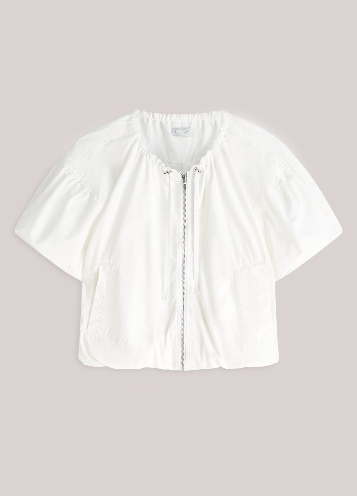 Canvas Blouse with Zip