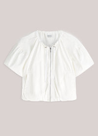 Canvas Blouse with Zip