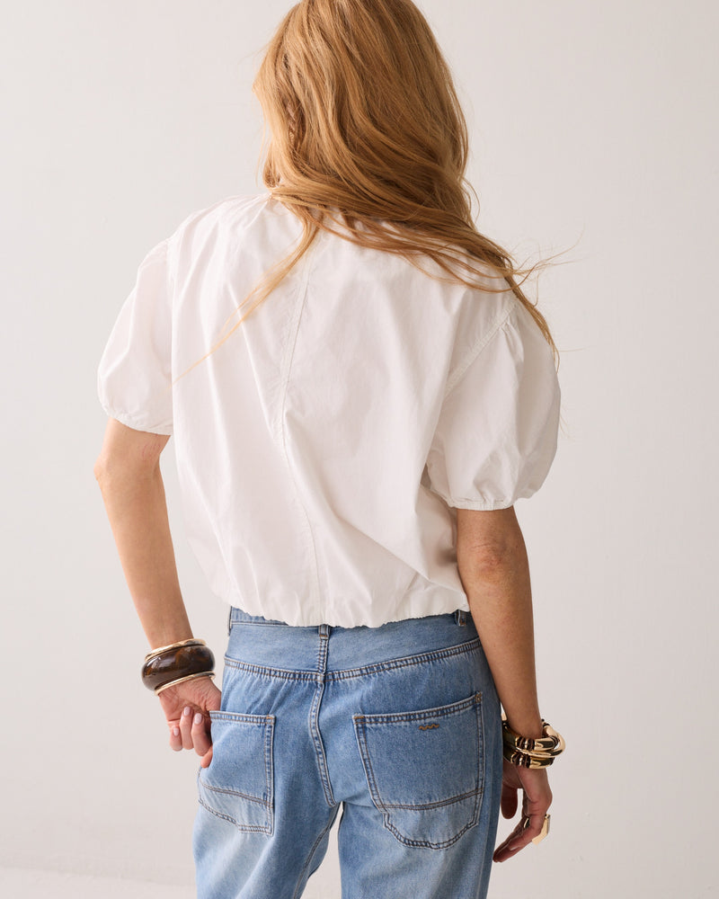 Canvas Blouse with Zip