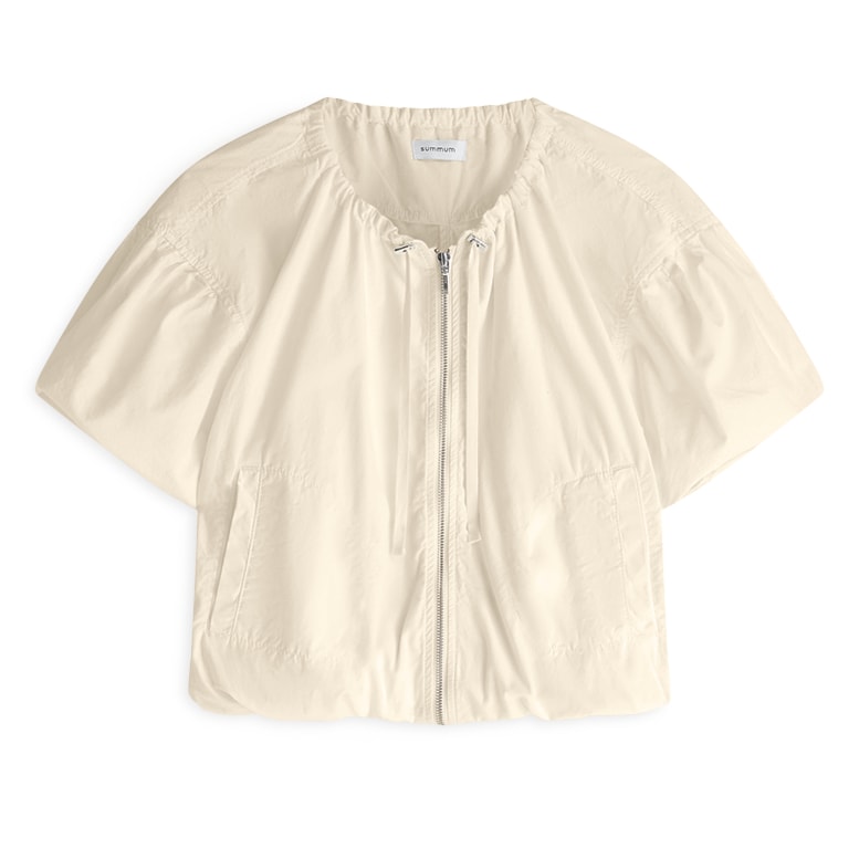 Canvas Blouse with Zip