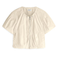 Canvas Blouse with Zip