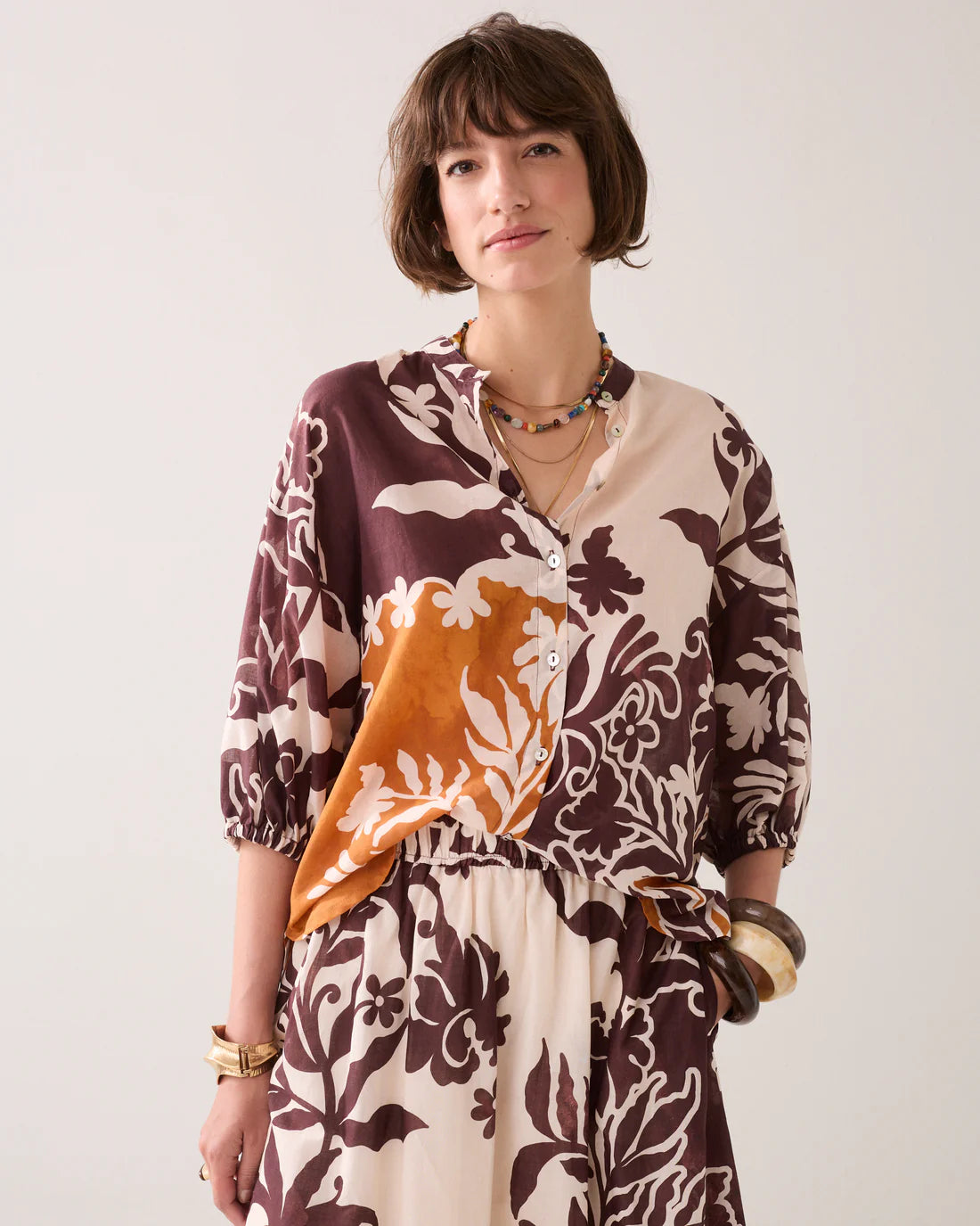 Cotton blouse with Unique Print