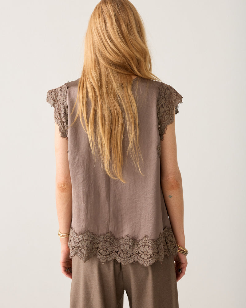 Top sleeveless Silky Casual