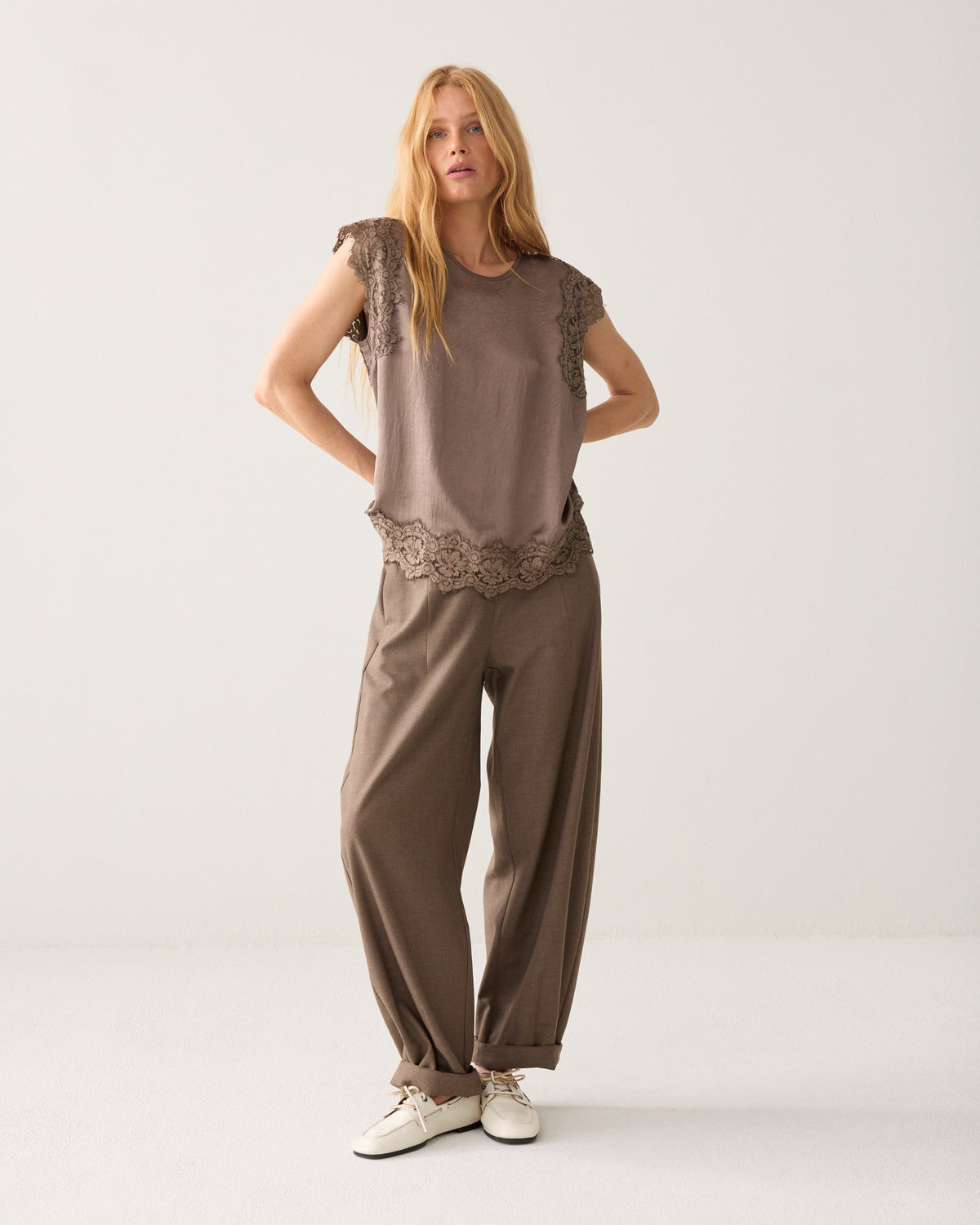 Top sleeveless Silky Casual