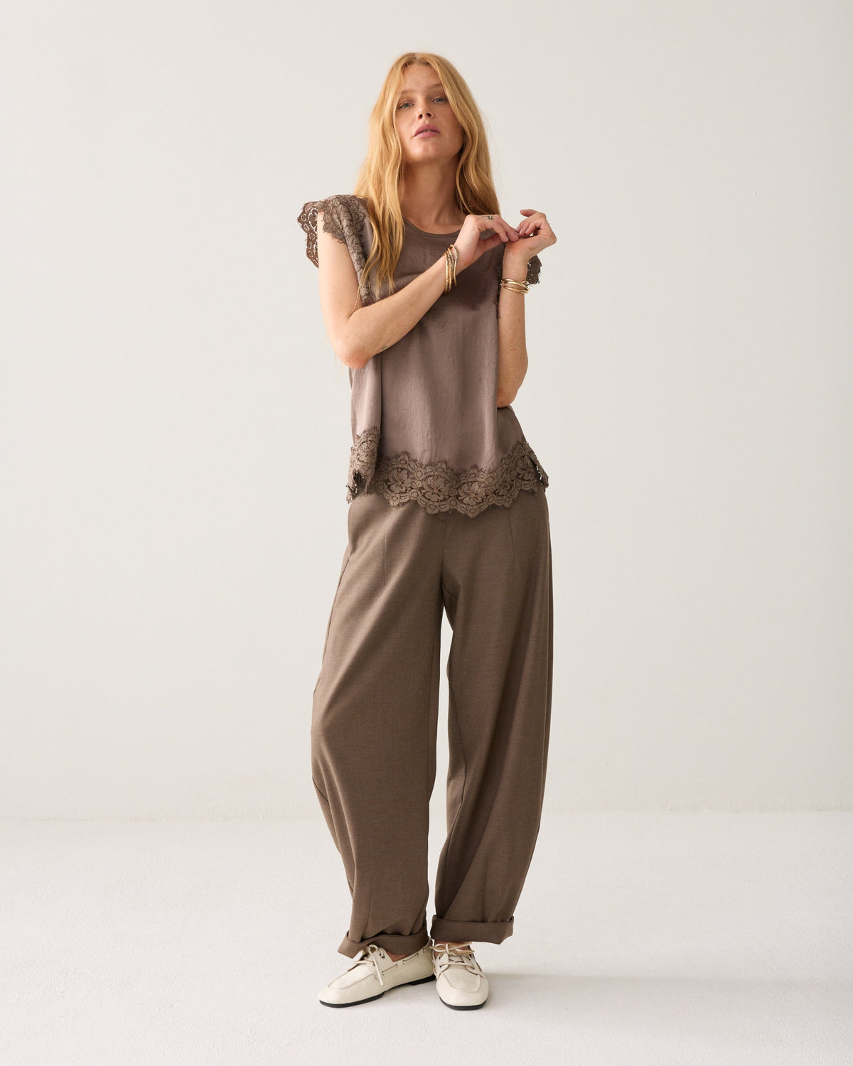 Top sleeveless Silky Casual
