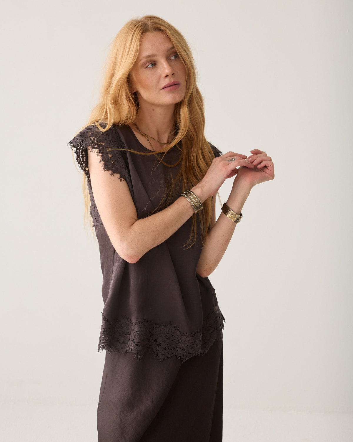 Top sleeveless Silky Casual