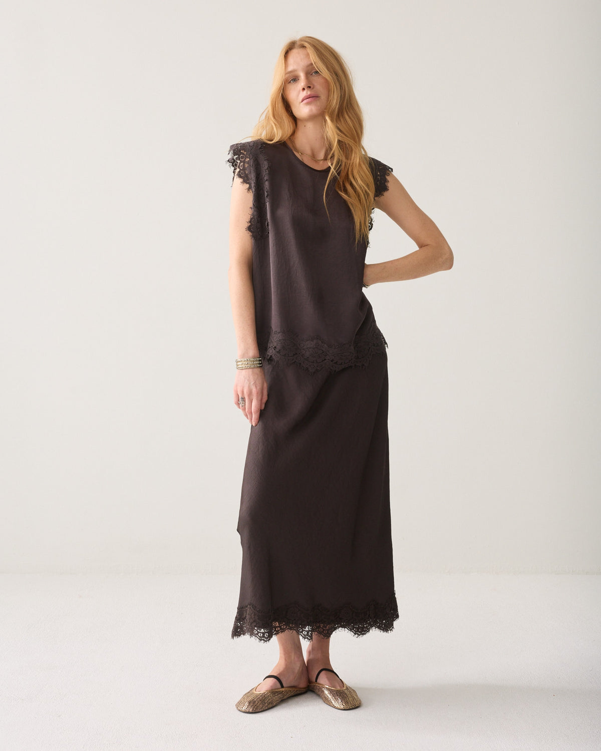 Top sleeveless Silky Casual