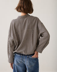 Blouse Boxy Two Tone Stripe Small