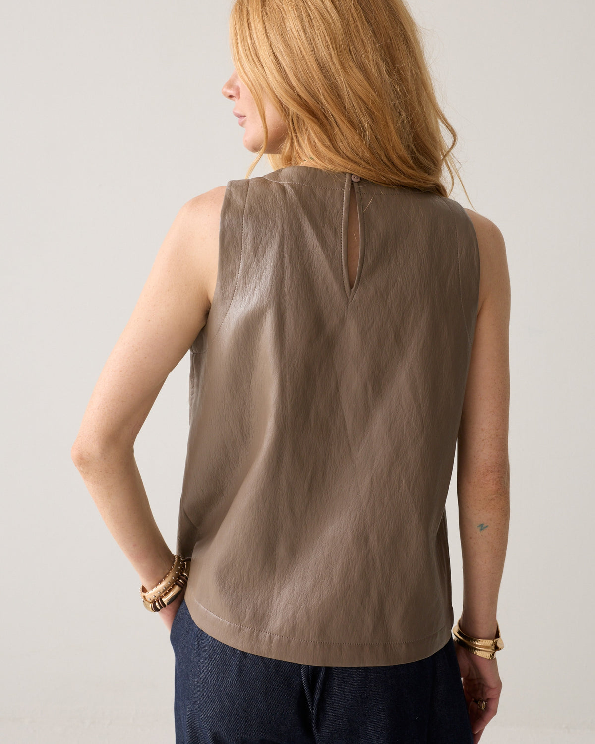 Top Soft Faux Leather - Light taupe