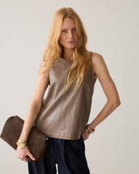 Top Soft Faux Leather - Light taupe