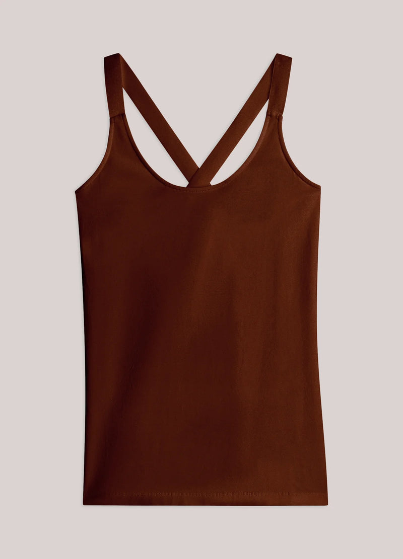 Crossband top Organic cotton elastane basics