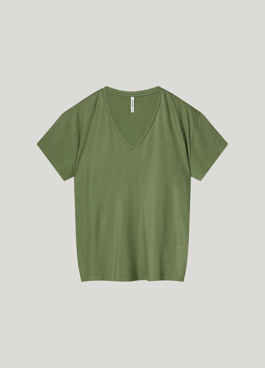 Shiny V-neck Top