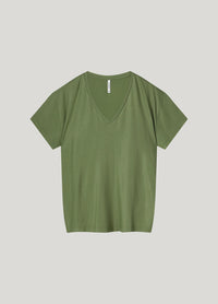 Shiny V-neck Top