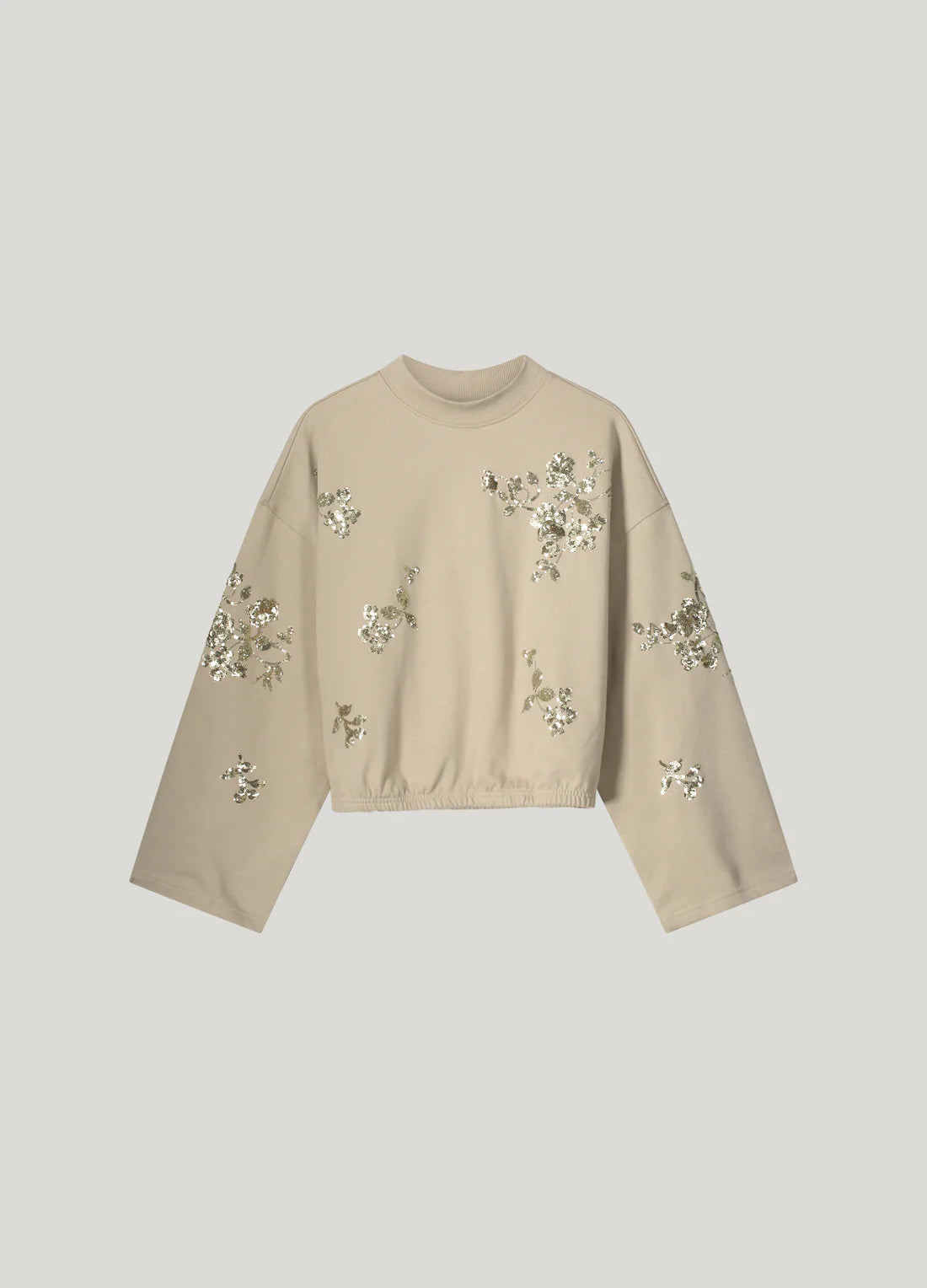 Cropped Jumper with Sequins