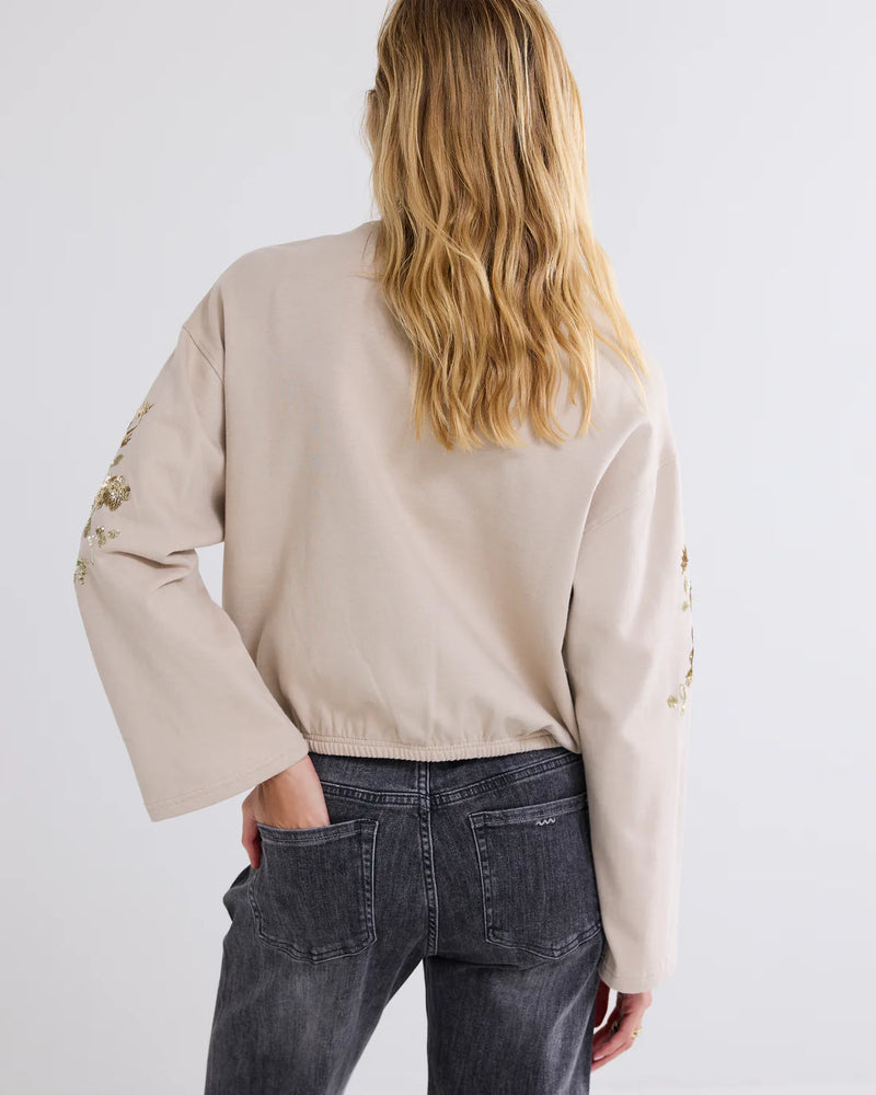 Cropped Jumper with Sequins