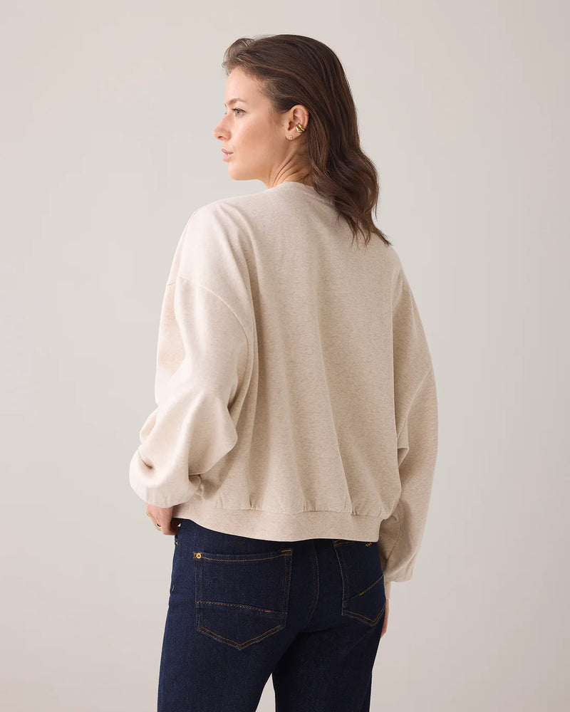 Sweatshirt with Floral Artwork