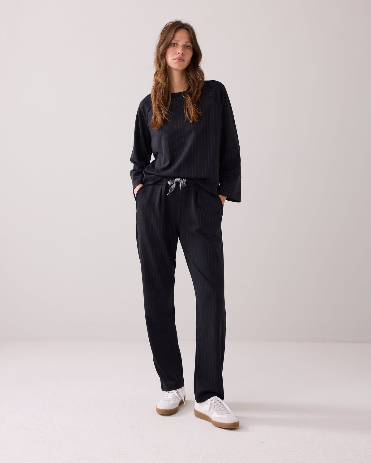 Soft Scuba Pinstripe Top