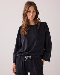 Soft Scuba Pinstripe Top