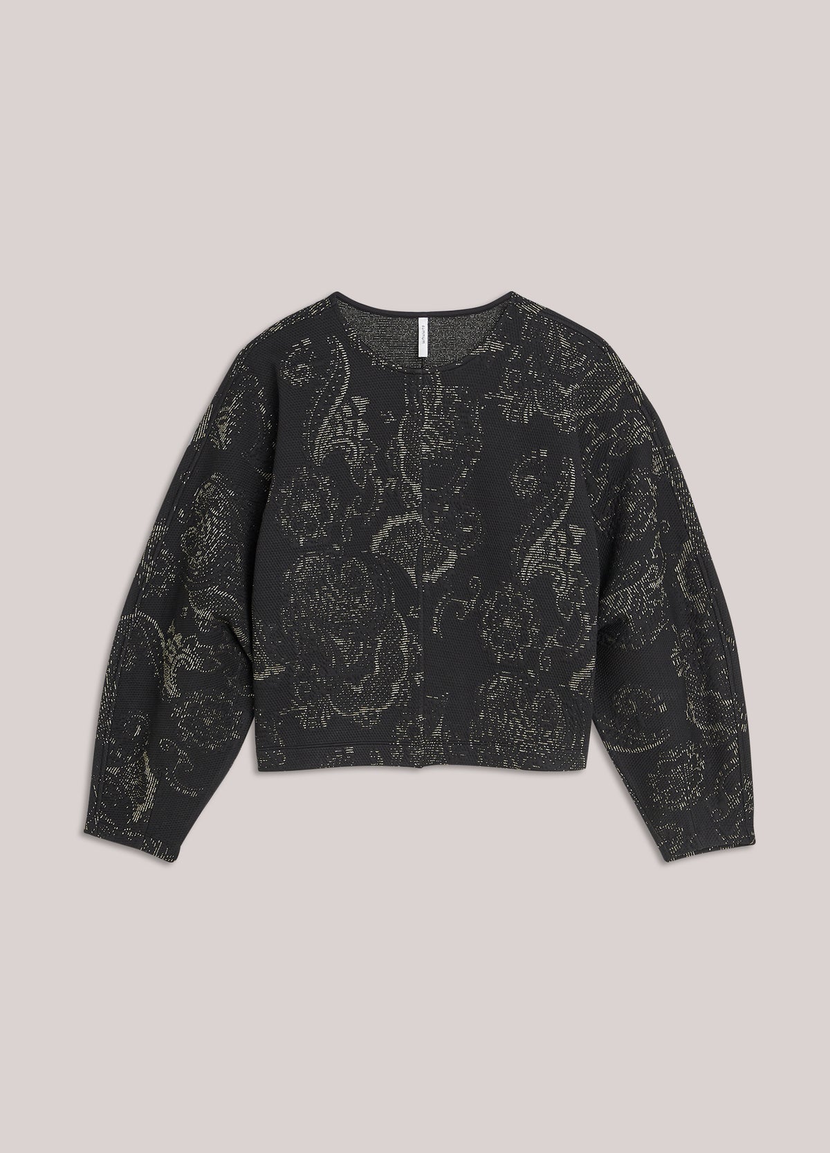 Black & Gold Jacquard Blouse
