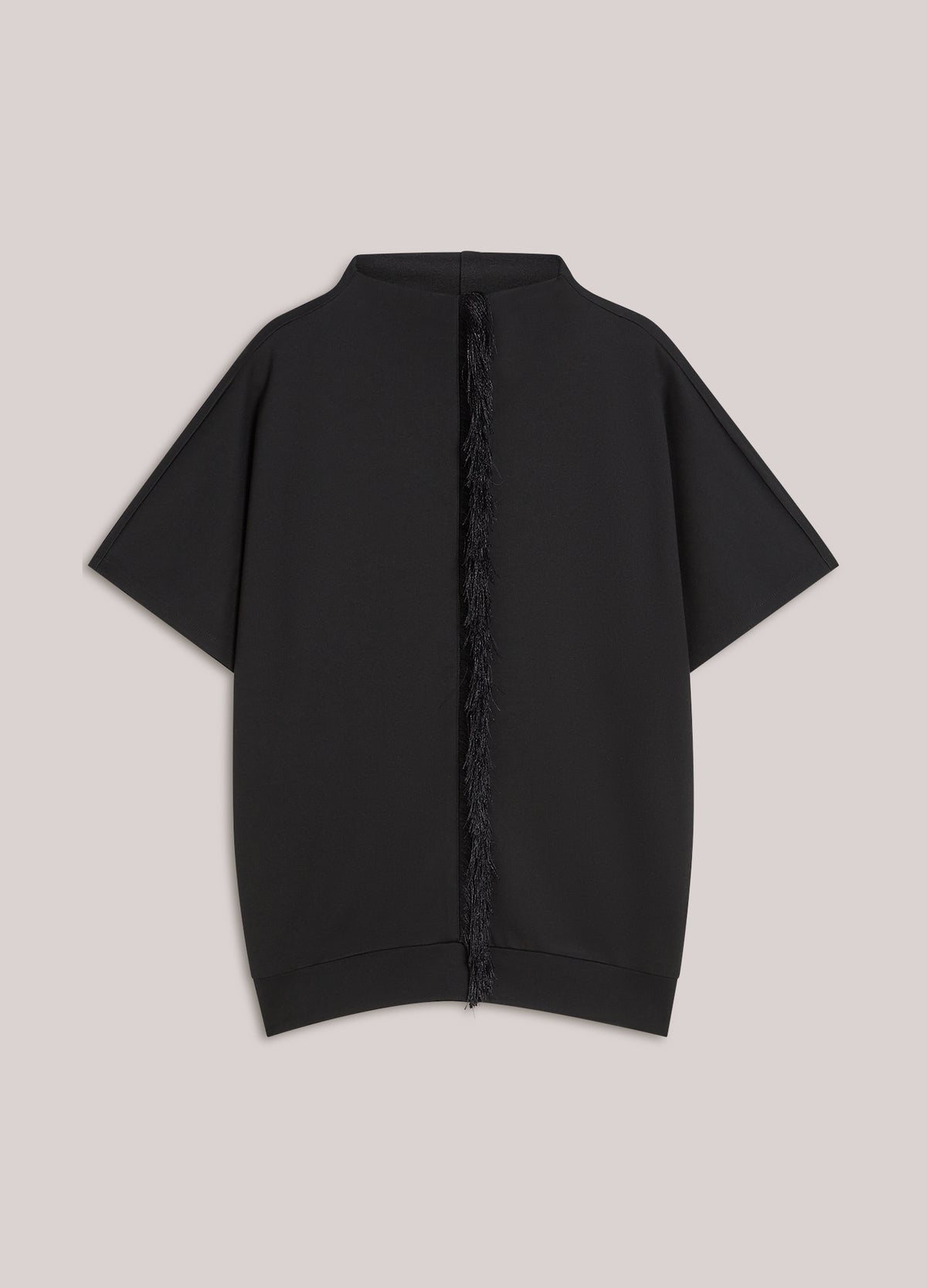 Black Fringe Detail Top