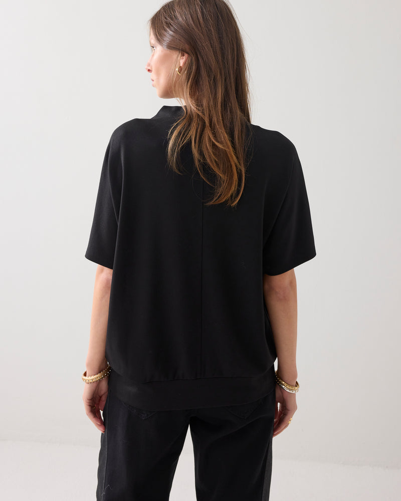 Black Fringe Detail Top