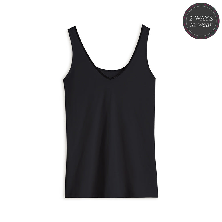 Vest Top with Metallic Trim