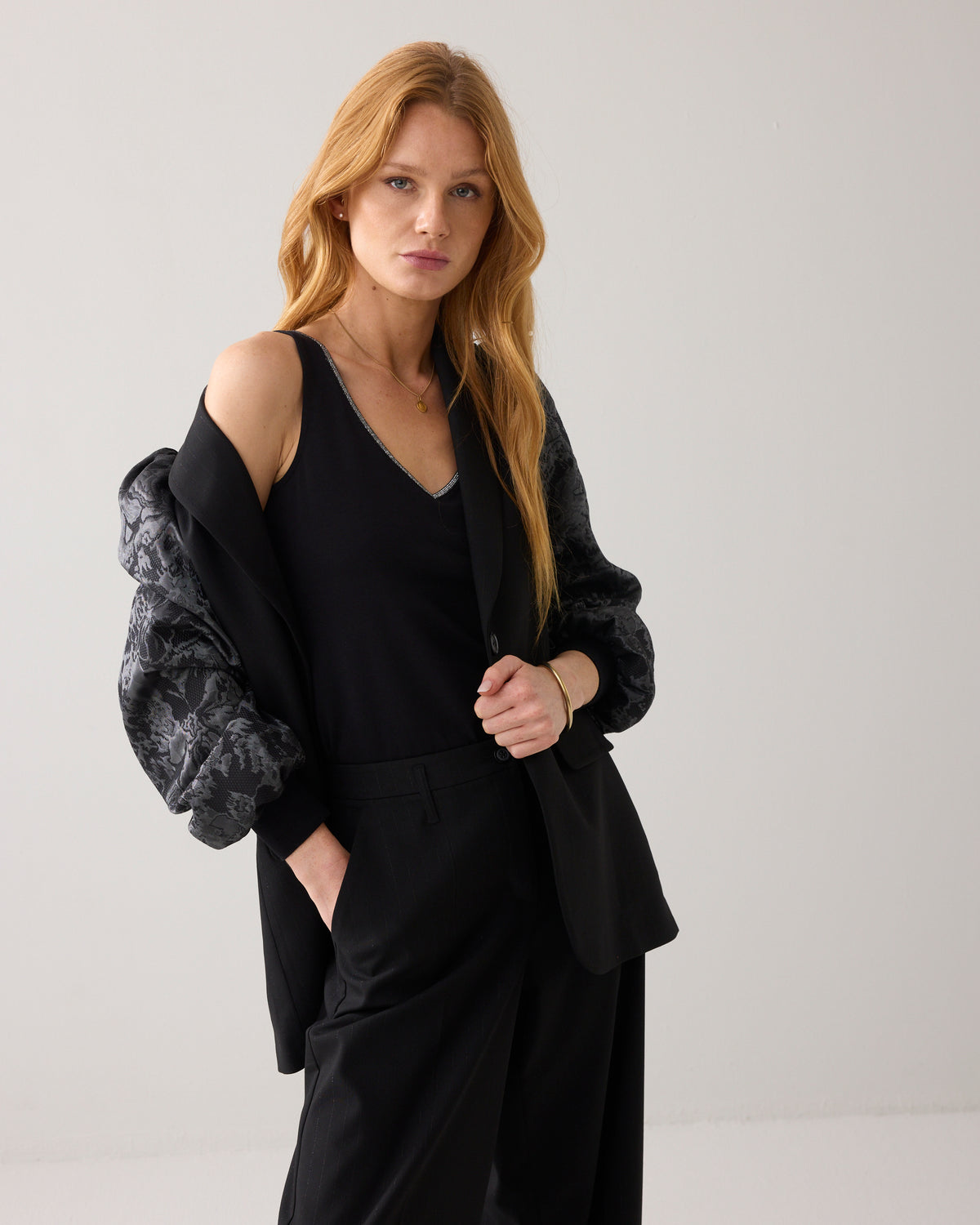 Vest Top with Metallic Trim