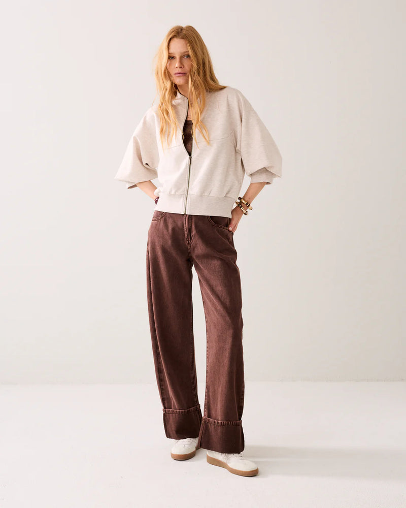 Sporty Cardigan in Scuba Fabric