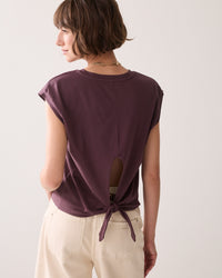 Cropped T-shirt with Bow