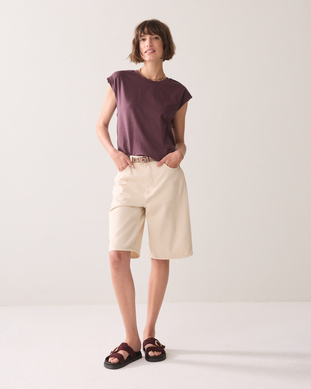 Cropped T-shirt with Bow