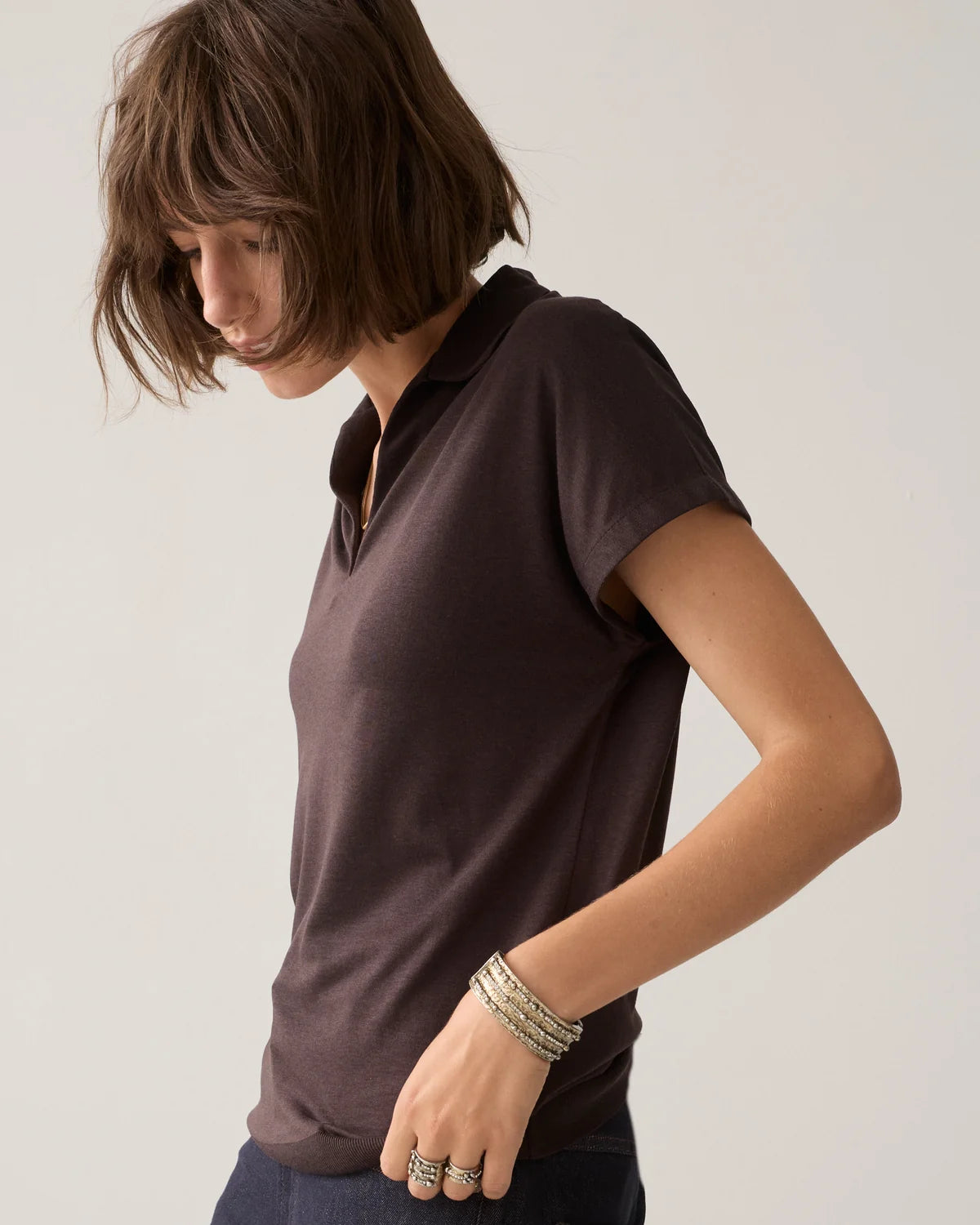 Cap Sleeve Top Refined lyocell