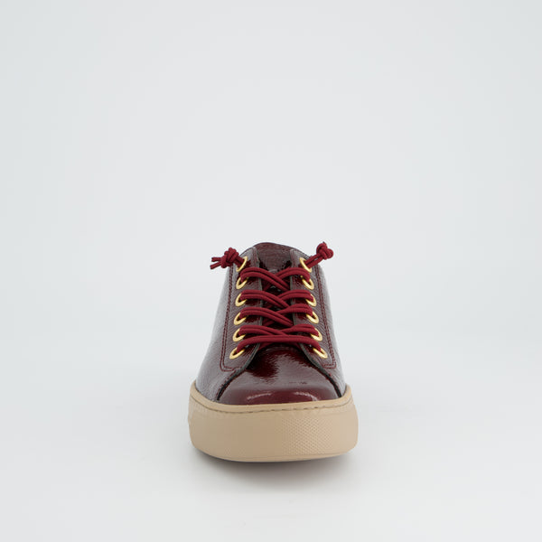 Patent Sneaker with Gold Eyelets