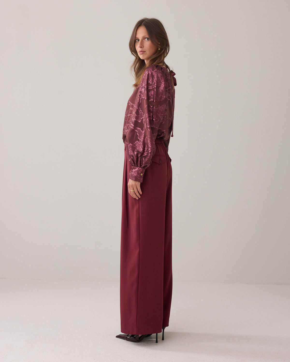 Wide-Leg Tailored Trousers