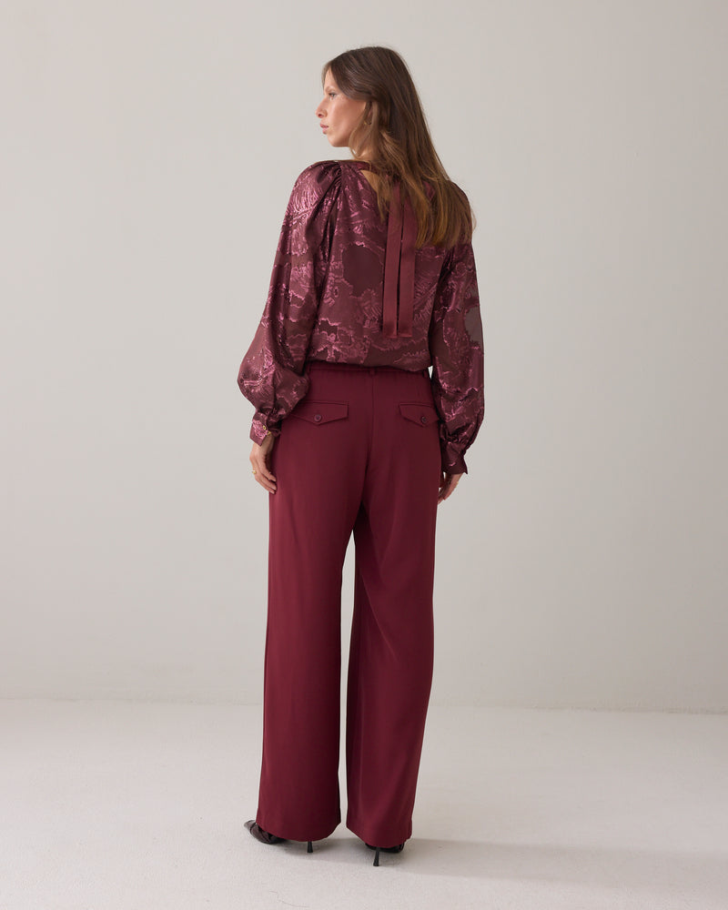 Wide-Leg Tailored Trousers