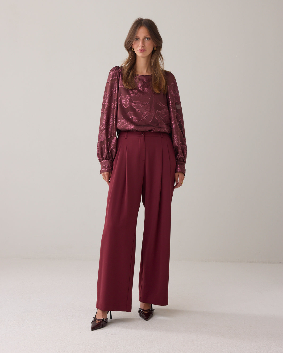 Wide-Leg Tailored Trousers