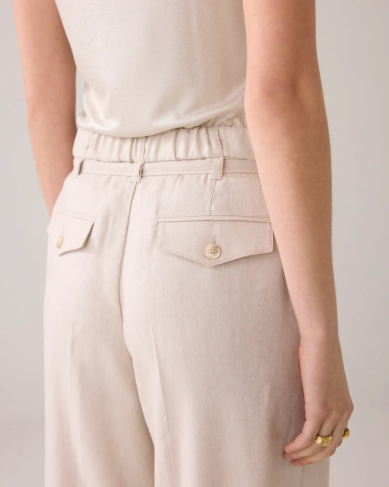 Wide-leg Linen Trousers