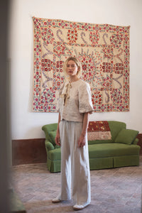 Wide-leg Linen Trousers