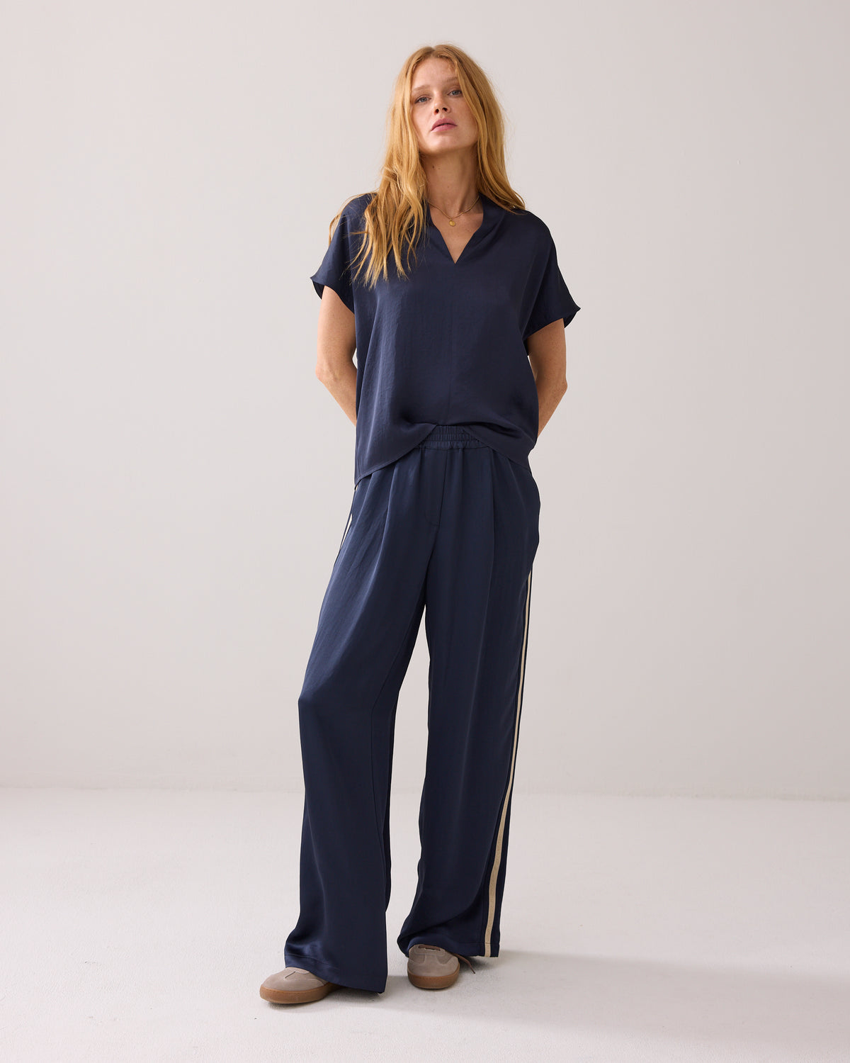 Comfy Trousers with Piping