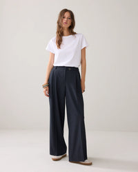 Wide Pinstripe Trousers