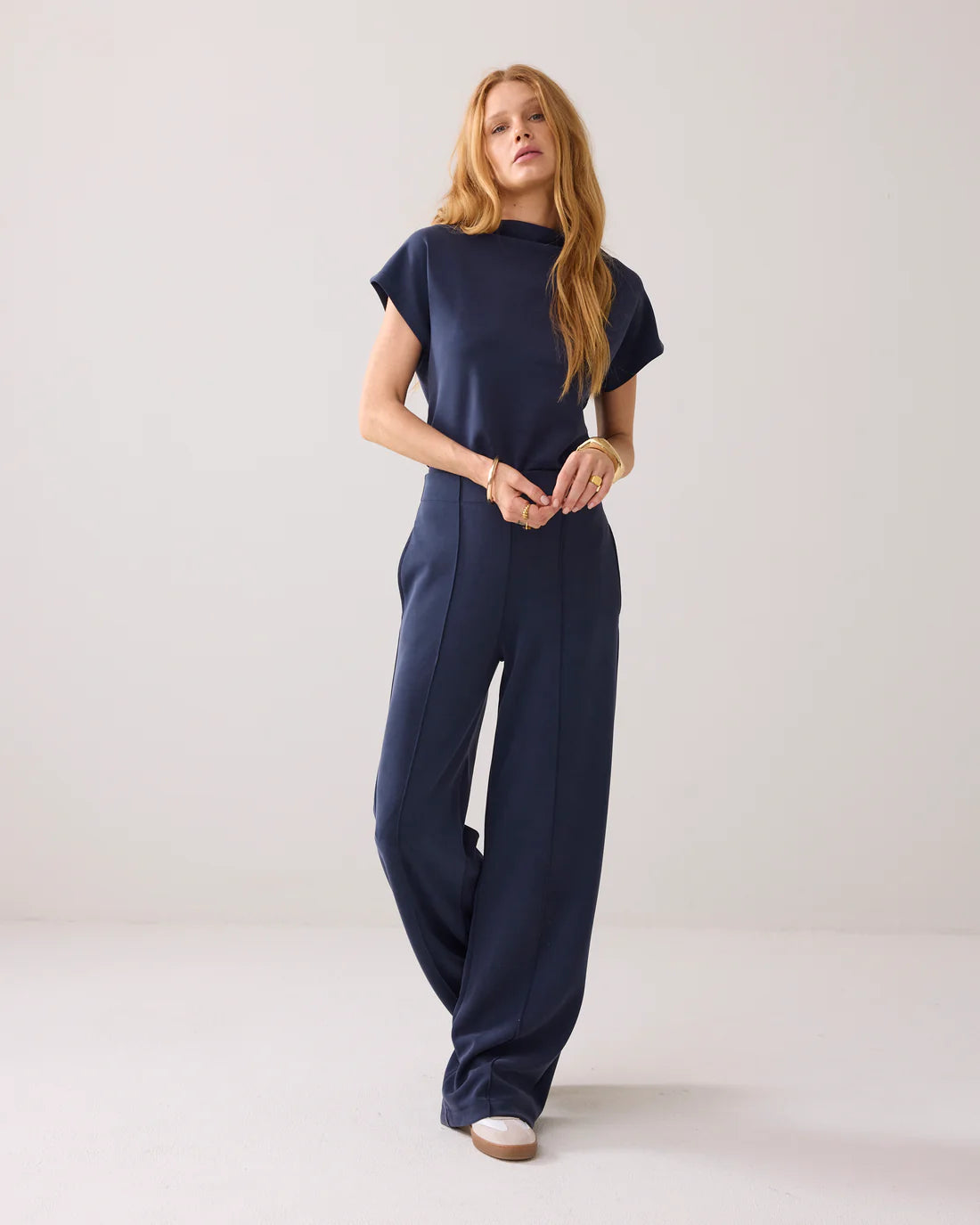 Scuba Trousers with Pintuck