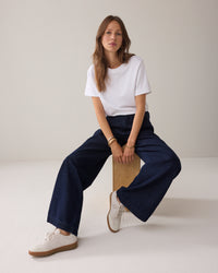 Lurex Wide Leg Jeans