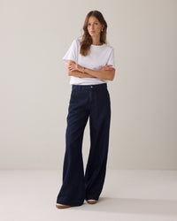Lurex Wide Leg Jeans