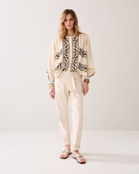 Tapered Trousers with Belt