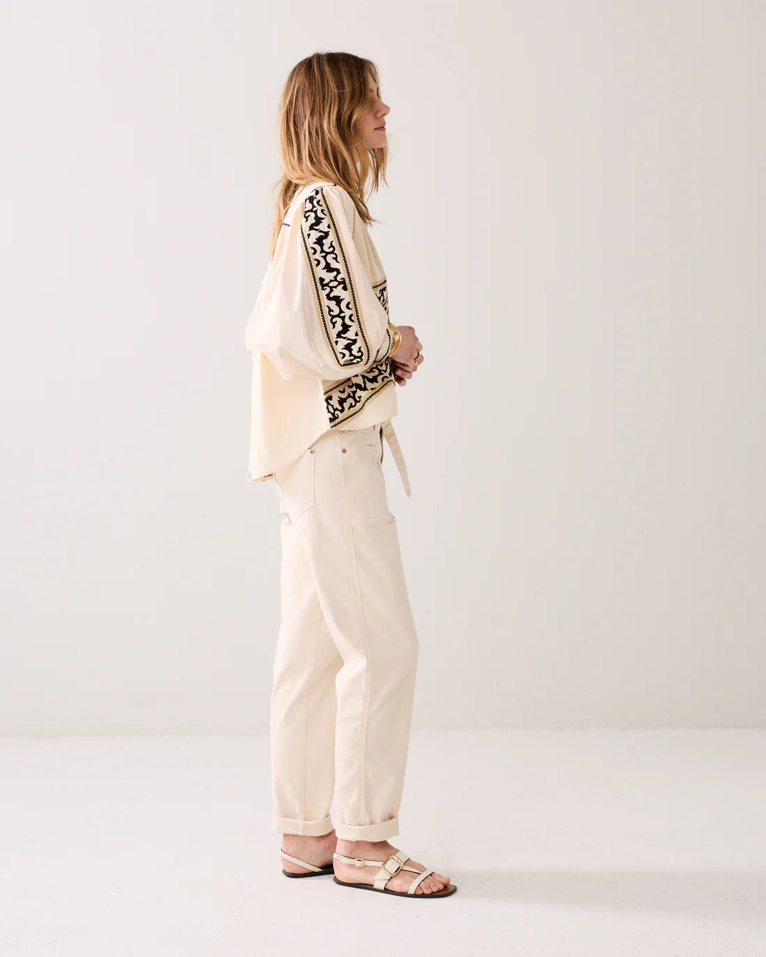 Tapered Trousers with Belt
