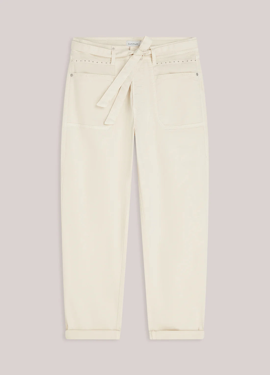 Tapered Trousers with Belt
