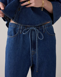 Denim Drawstring Jeans