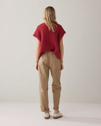 Loose Tapered Trousers with Drawstring Fastening