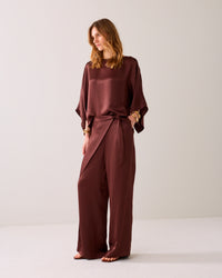 Wide-leg Trousers with Crossover