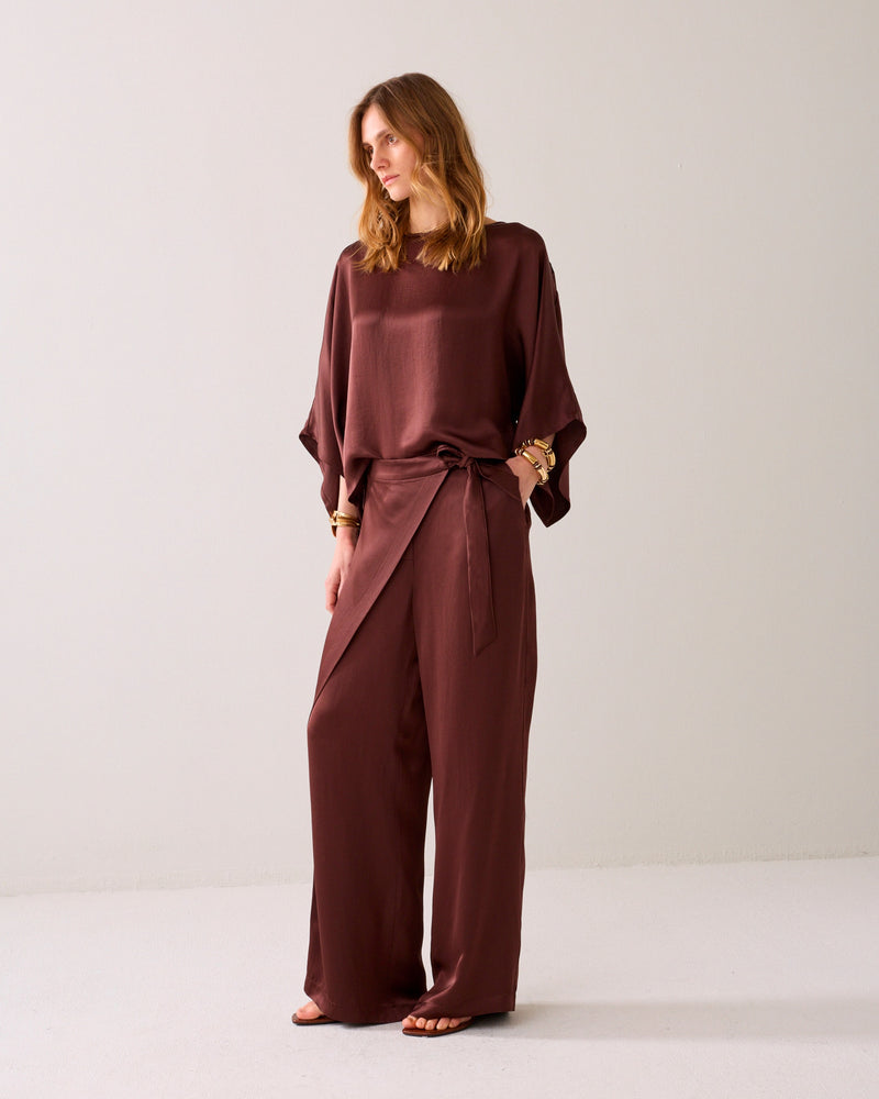Wide-leg Trousers with Crossover